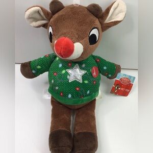 Christmas Sweater Dog Toy Squeaks Rudolph Collections Dan Dee Rudolph New